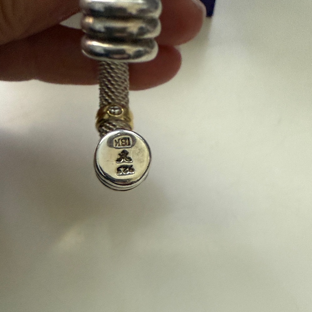 Scott Kay Silver and Gold Mesh Bracelet - Picture 5 of 8